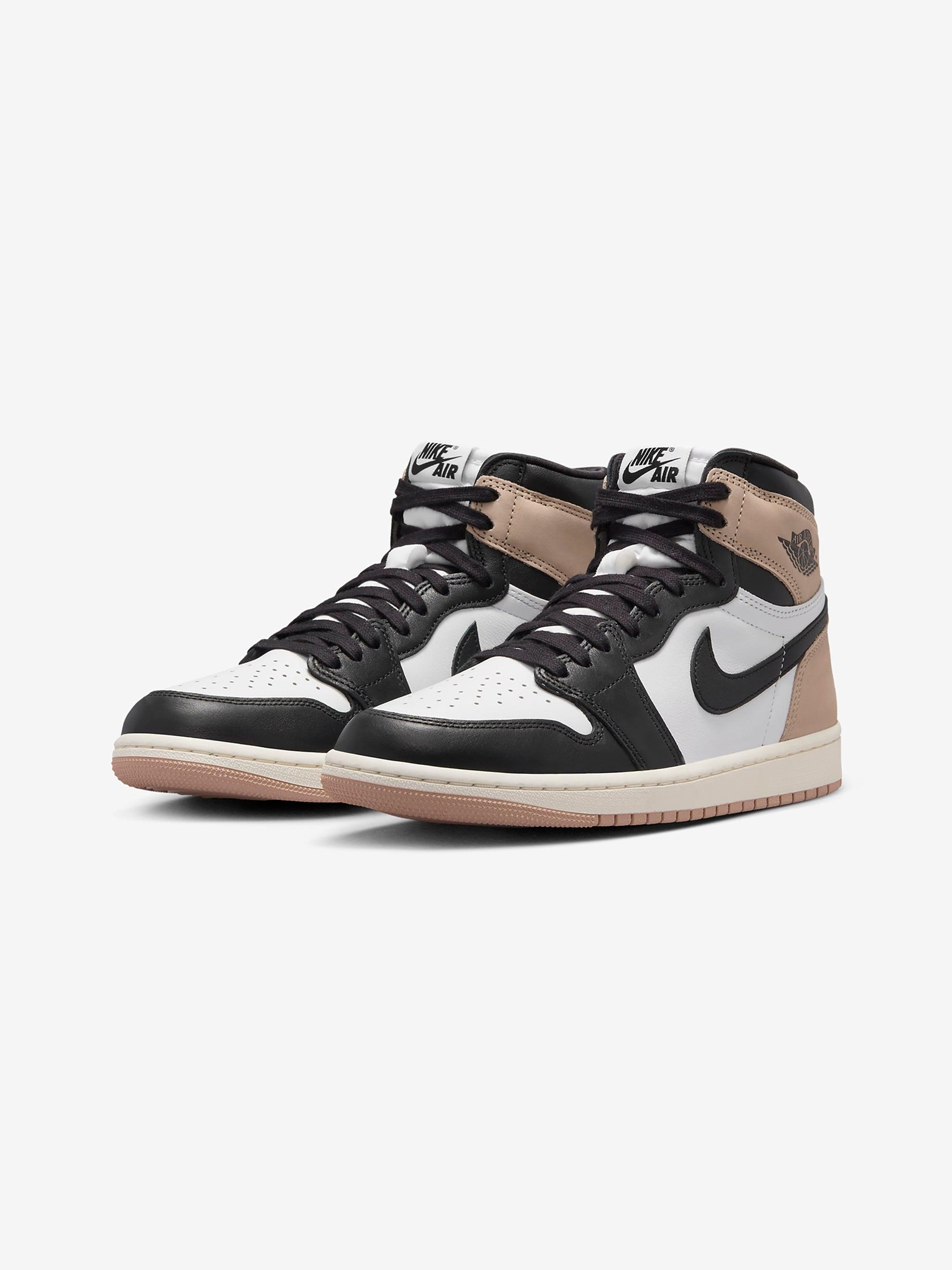 Women's Air Jordan 1 Retro High OG (BLACK/LEGEND MD BROWN-WHITE-SAIL) Female Product Image