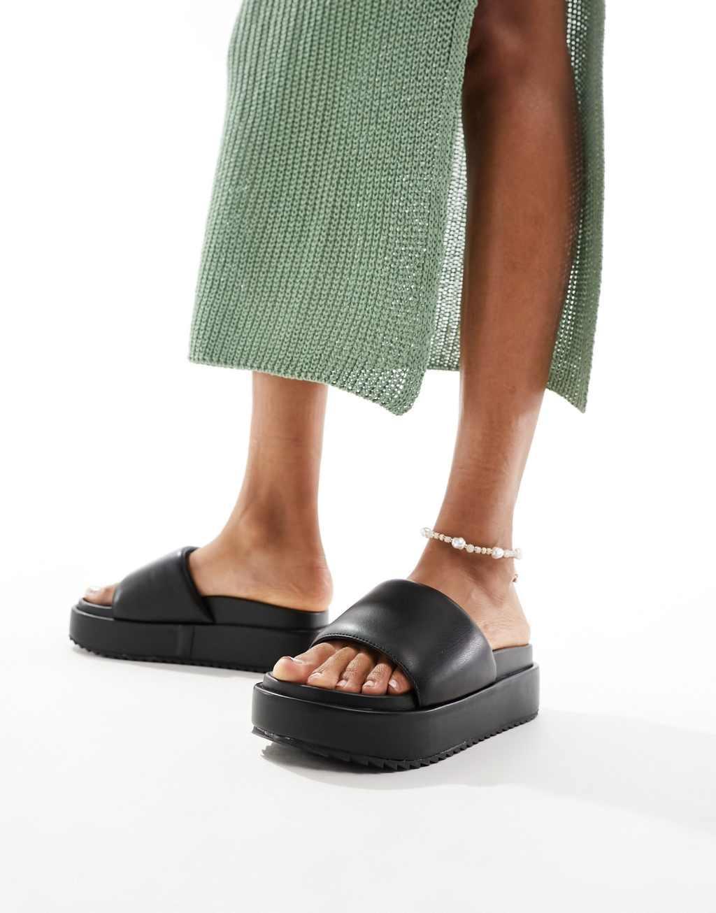 ASOS DESIGN Festival flatform sandals Product Image