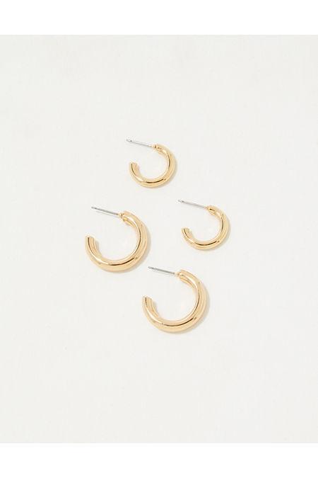 Aerie Hoop Earring 2-Pack Women's Gold One Size Product Image