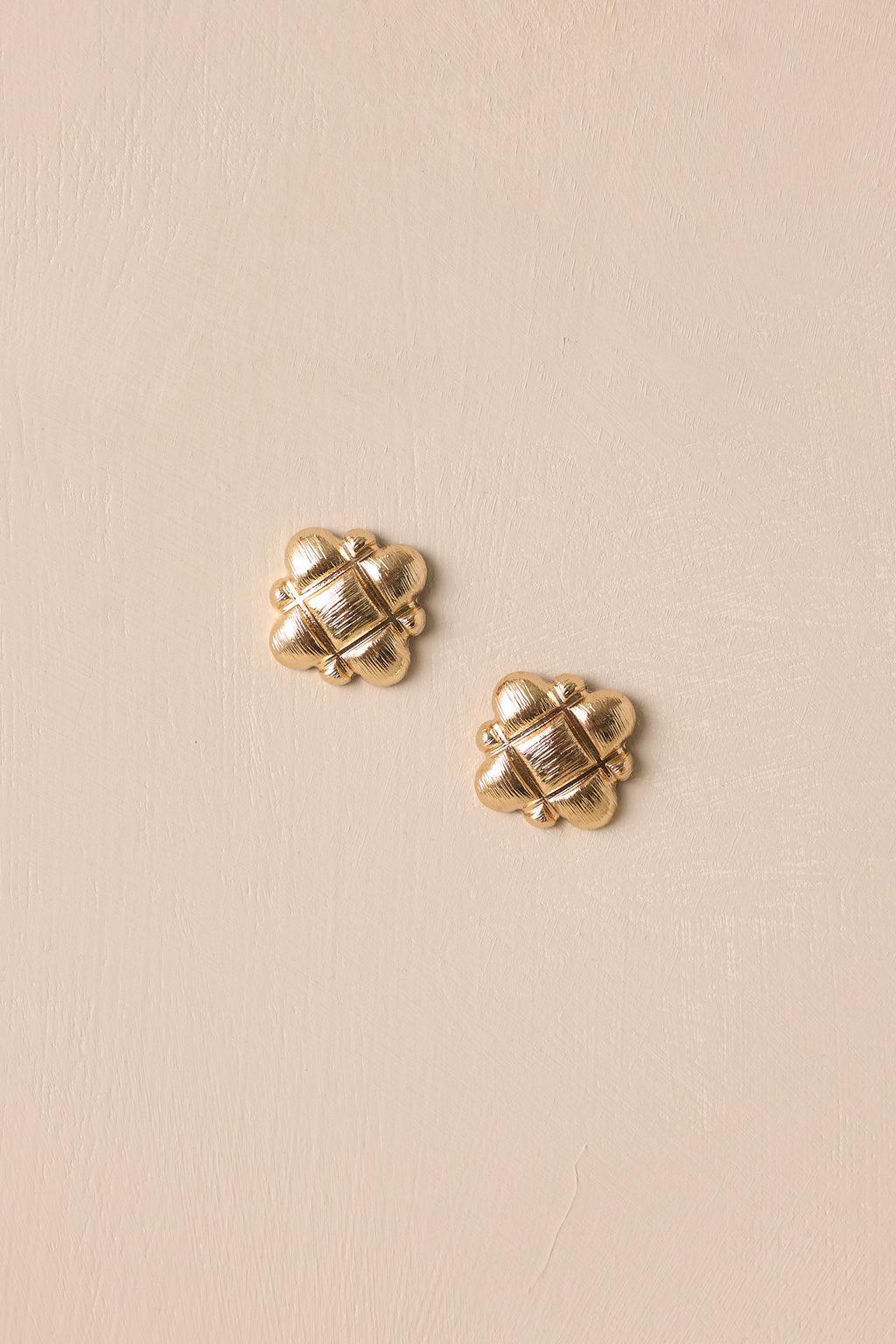 Call Back Vintage Gold Geometrical Earrings Product Image