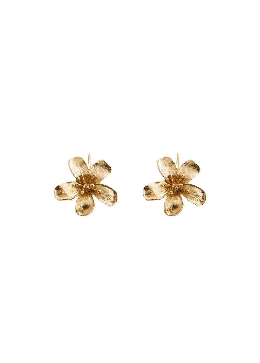 MANGO - Floral earrings - One size - Women Product Image