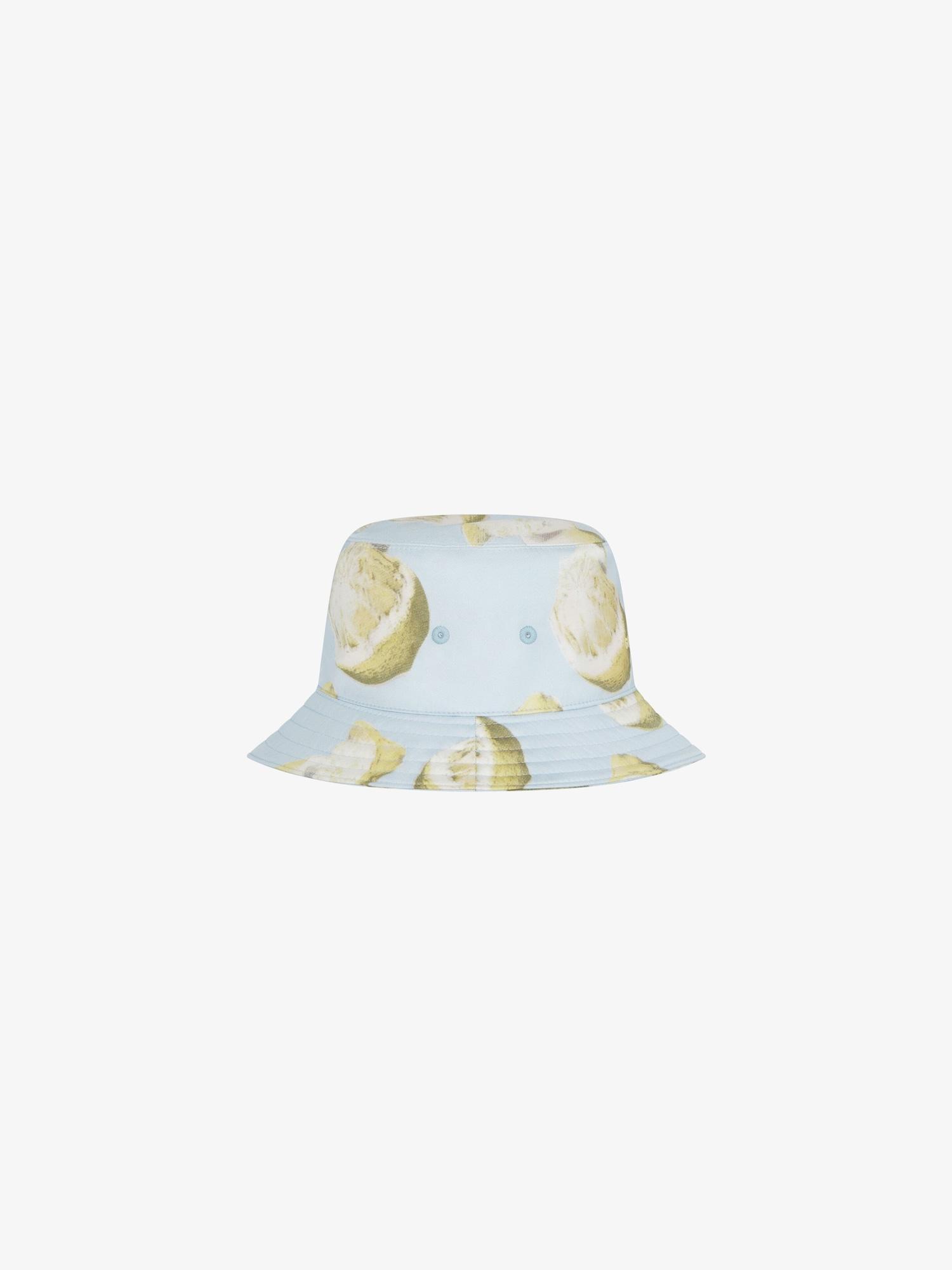 GIVENCHY bucket hat in silk with lemon print Product Image