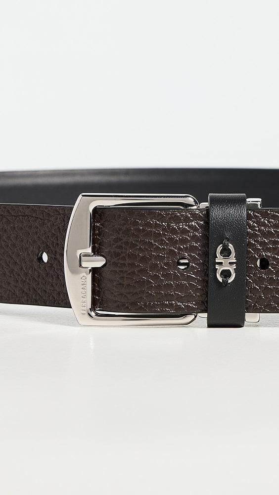 FERRAGAMO Square Buckle Reversible Leather Belt | Shopbop Product Image