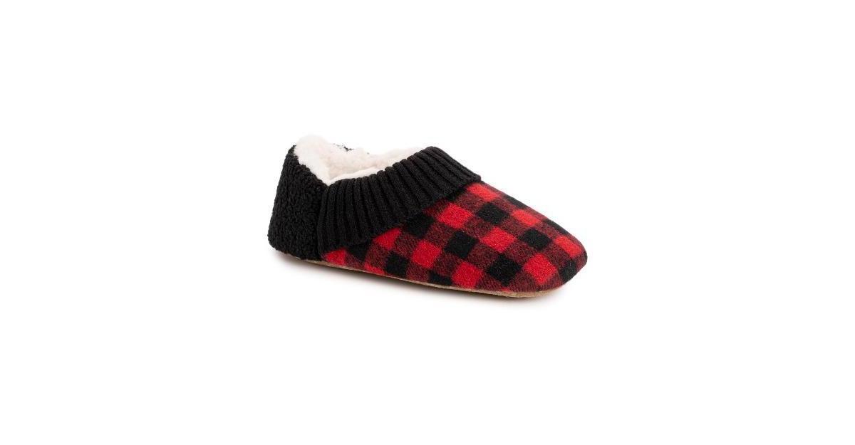 MUK LUKS Flannel Plaid Womens Slippers Product Image