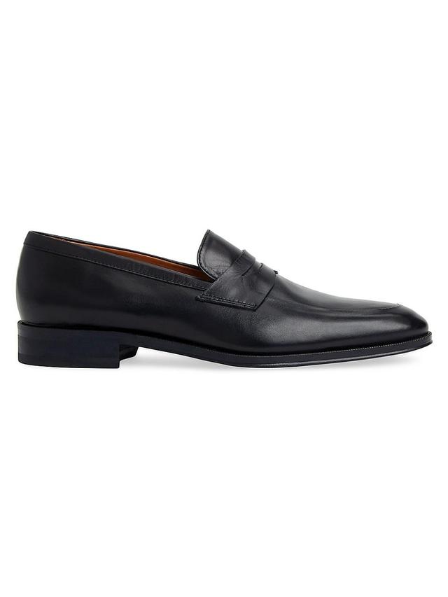 Men's Hyde Woven Leather Penny Loafers Product Image