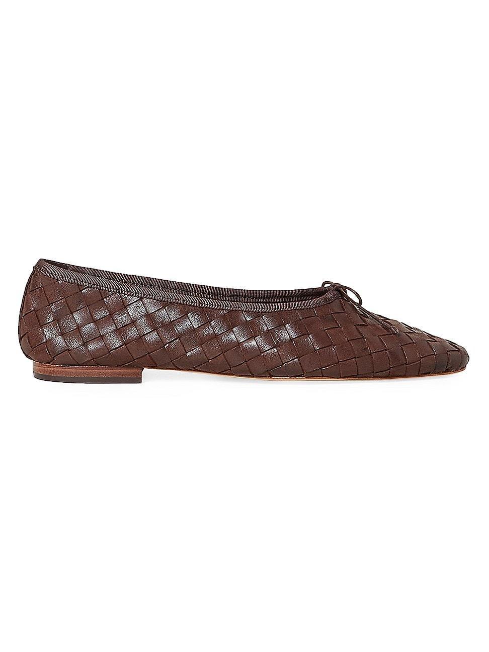 Womens Landrey Woven Leather Ballet Flats Product Image