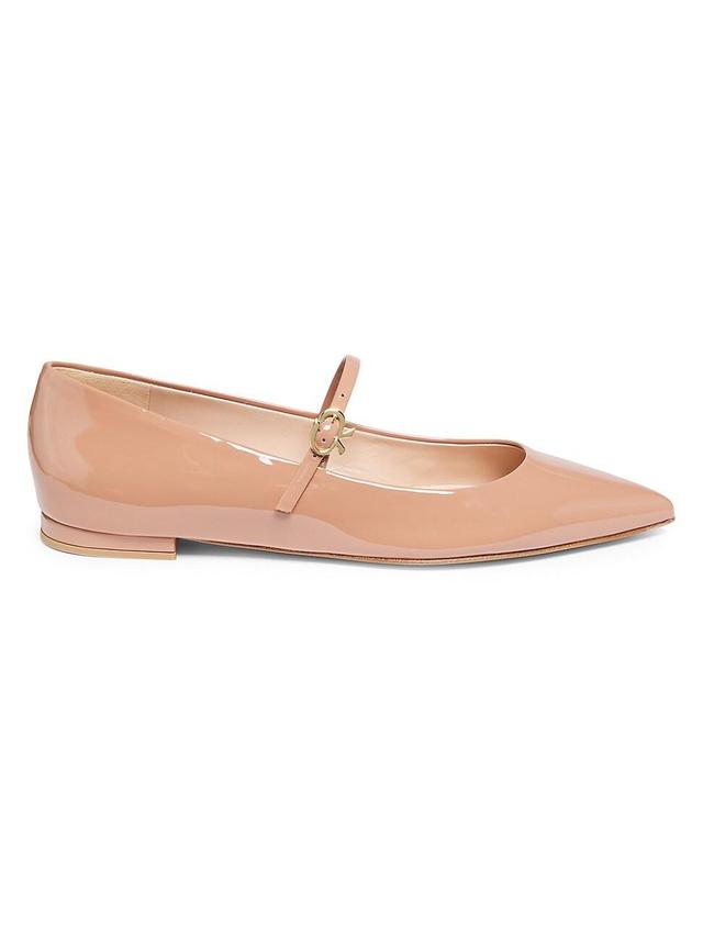 Womens Ribbon Patent Leather Ballet Flats Product Image