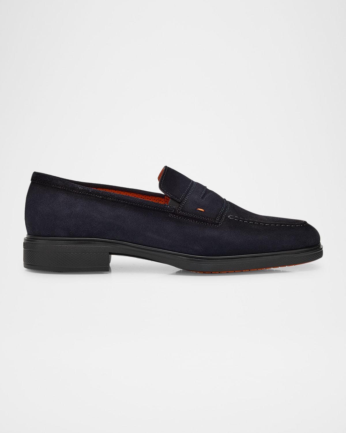 Mens Easy Suede Penny Loafers Product Image