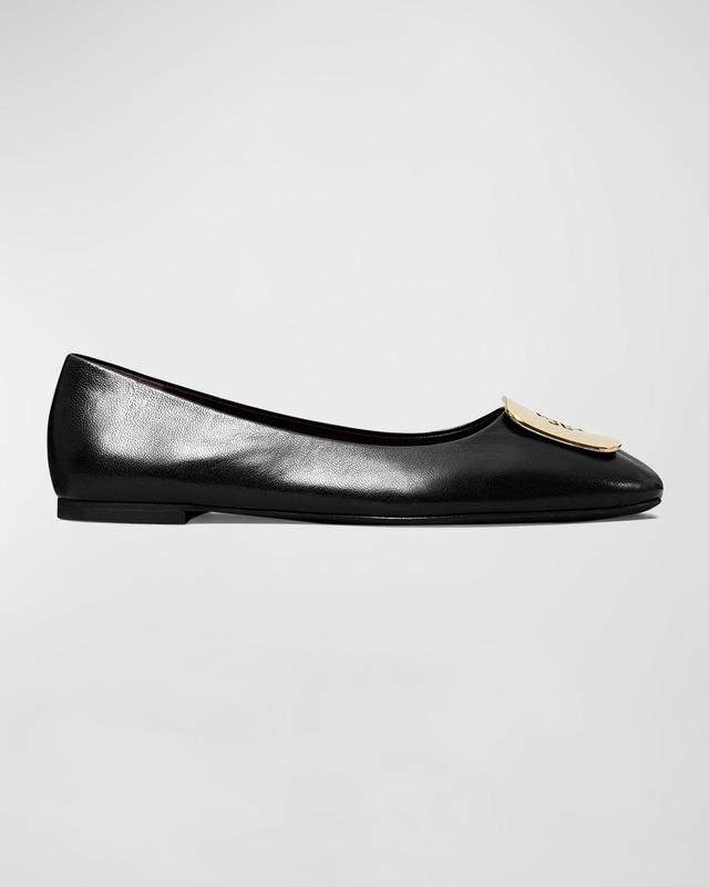 Georgia Leather Medallion Ballerina Flats Product Image