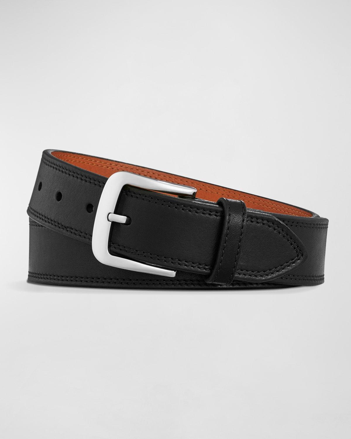 Shinola Double Stitch Leather Belt Product Image