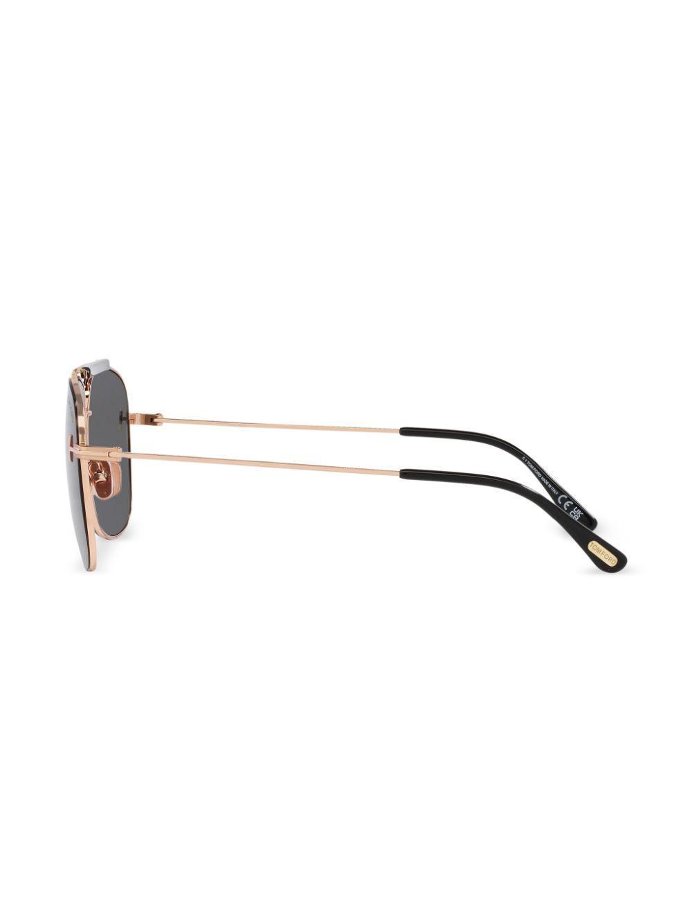 TOM FORD Jaden Sunglasses In Gold / Jade / Rose / Rose Gold Product Image