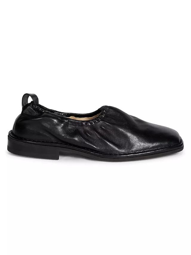 Rubber Sole Leather Loafers Product Image