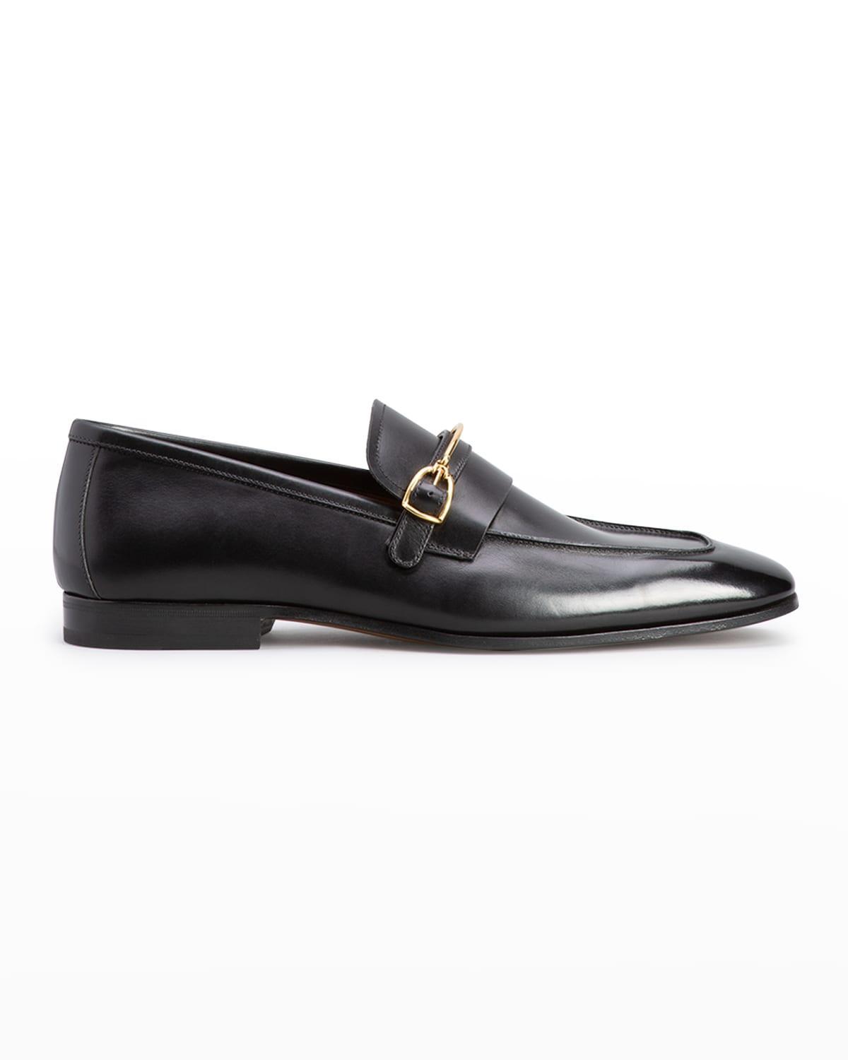 Men's Cobble Fringe Leather Loafers Product Image