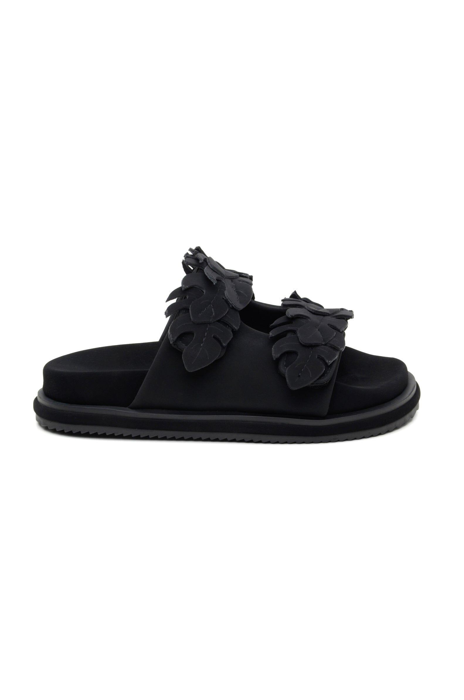 Black Mini Monstera Anatomic Slide Sandal Product Image