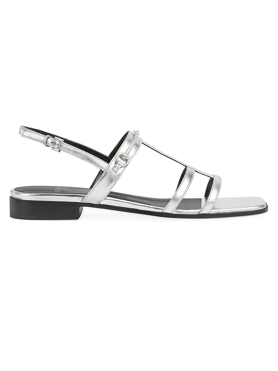 Womens Divine Metallic Leather Sandals Product Image