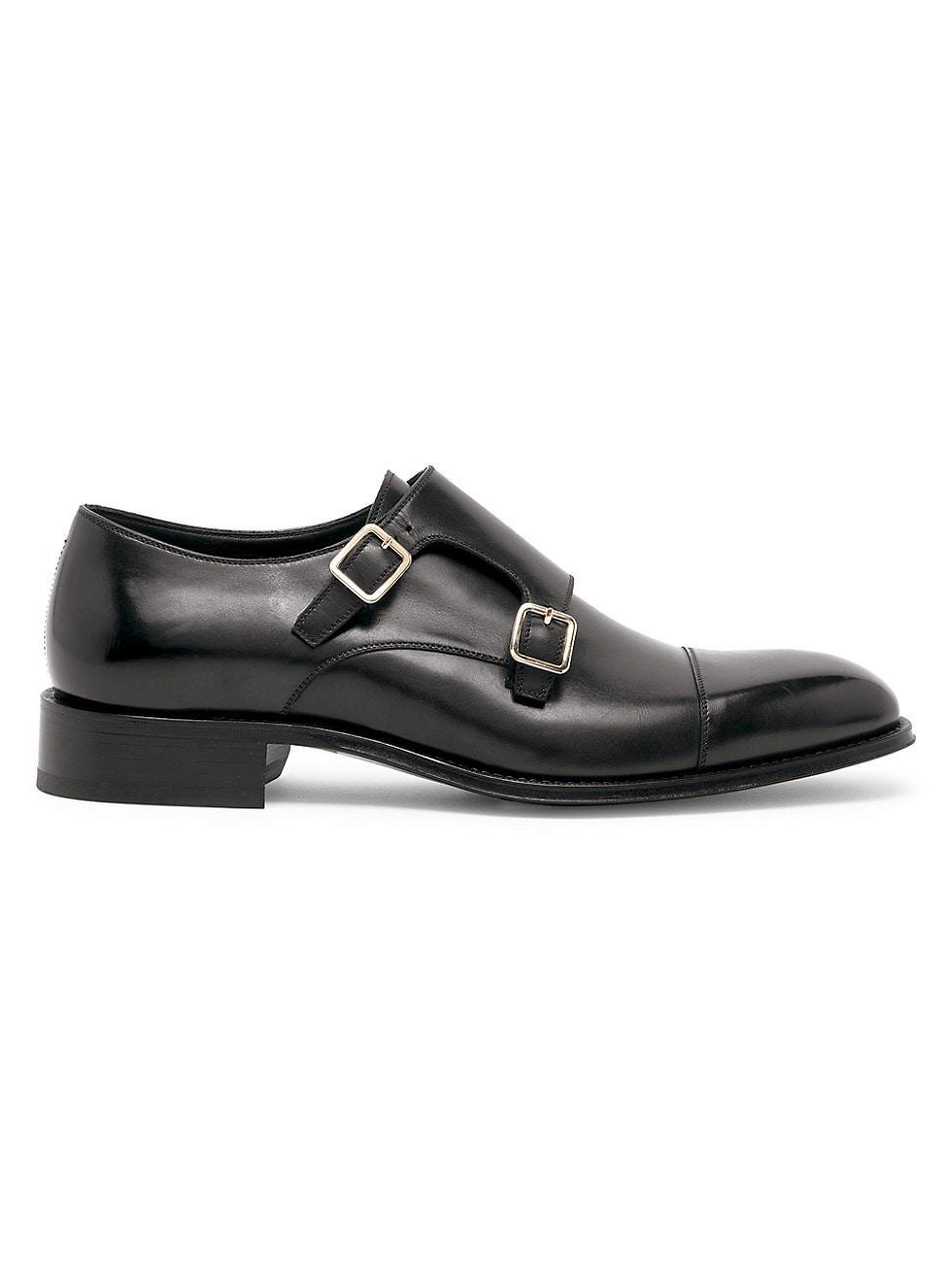 Mens Claydon Leather Double-Monk Strap Loafers Product Image