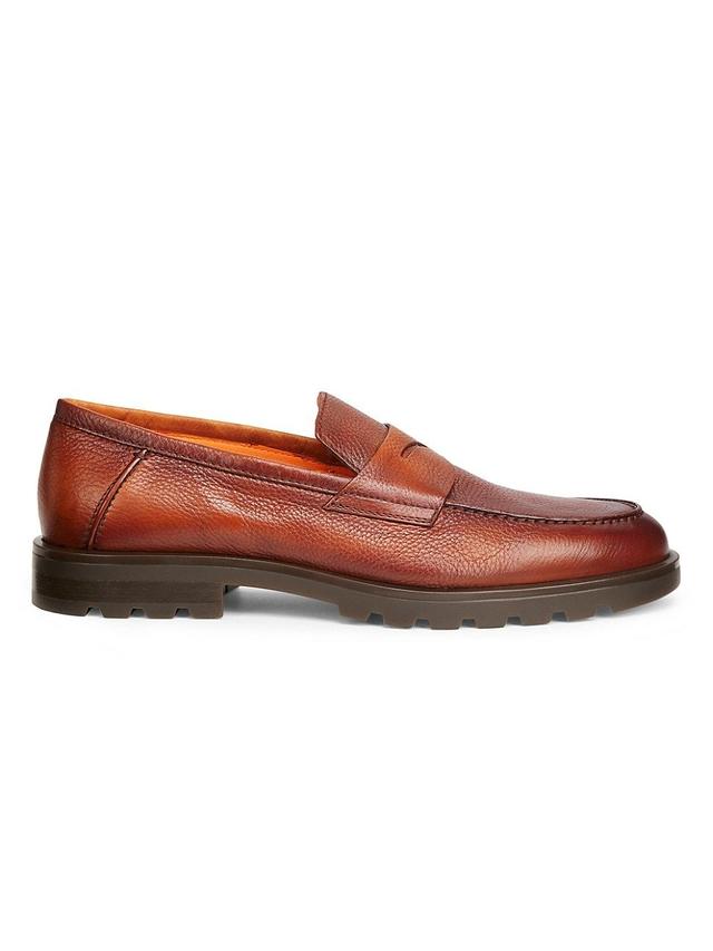 Mens Rock Leather Penny Loafers Product Image