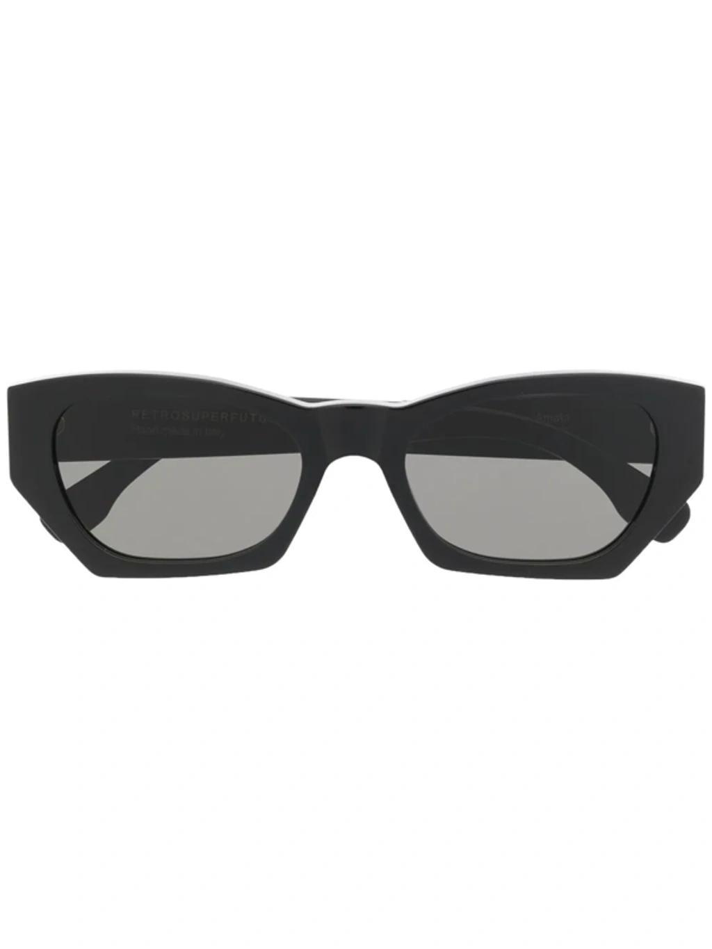 RETROSUPERFUTURE Square-frame Logo-detail Sunglasses In Black Faded Product Image