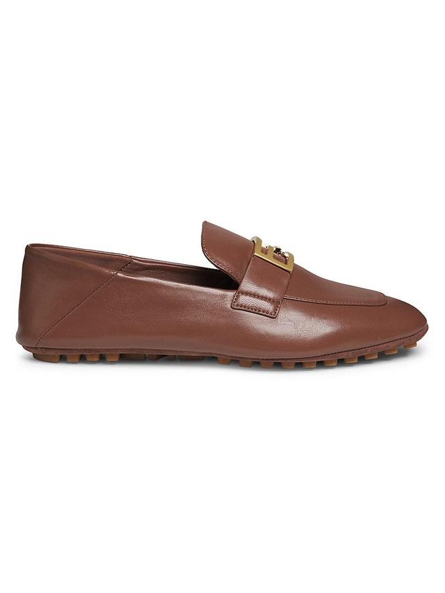 Womens Driver-Sole Leather Loafers Product Image