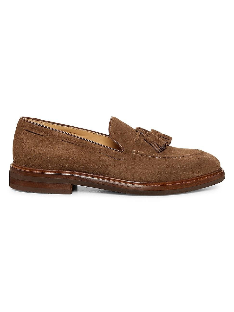 Mens Tassel Suede Loafers Product Image