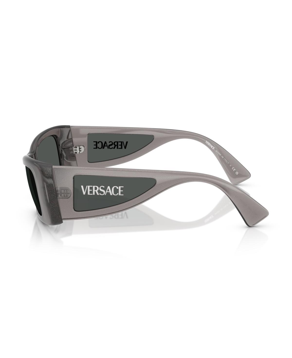 VERSACE Lens Logo Pillow Sunglasses, 54mm In Dark Grey Product Image