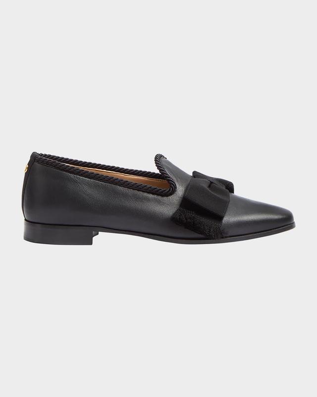 Men's Leather Bow Venetian Loafers Product Image