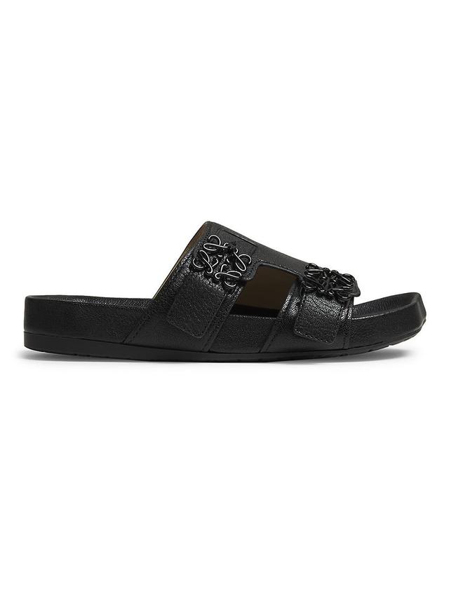 Ease Leather Dual-Buckle Slide Sandals Product Image