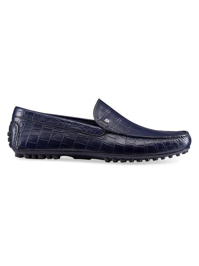 Mens Crocodile and Calfskin Leather Driving Shoes Product Image
