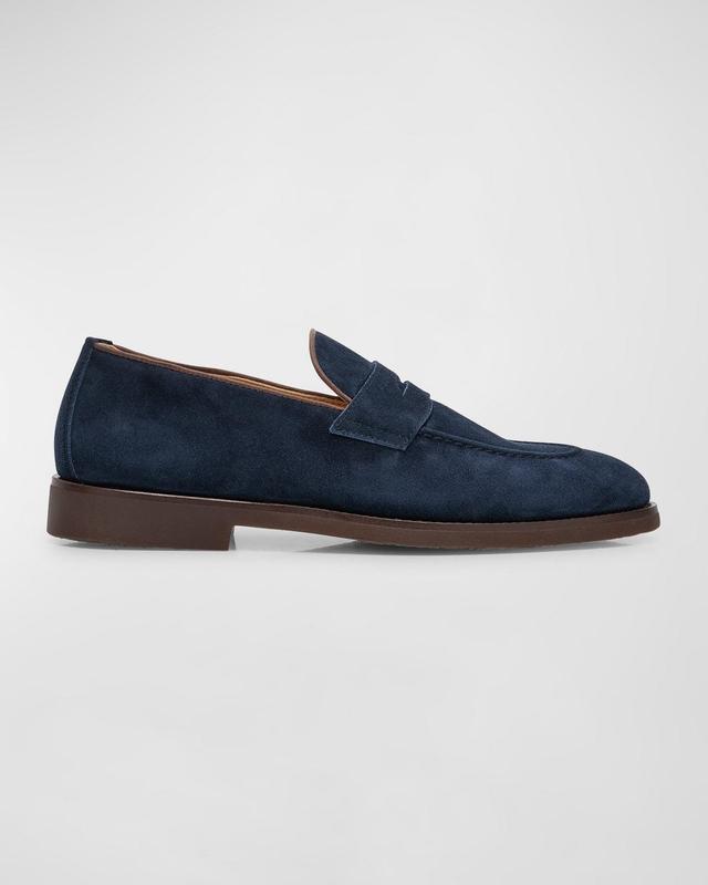 Donald J Pliner Mens Suede Bit Loafers - Driftwood Product Image