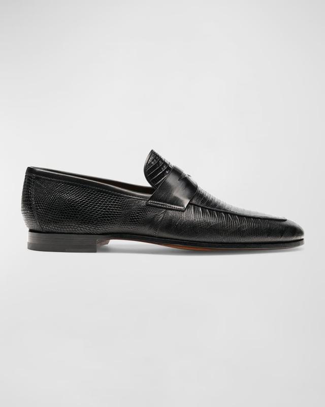 Men's Vincente Lizard Penny Loafers Product Image