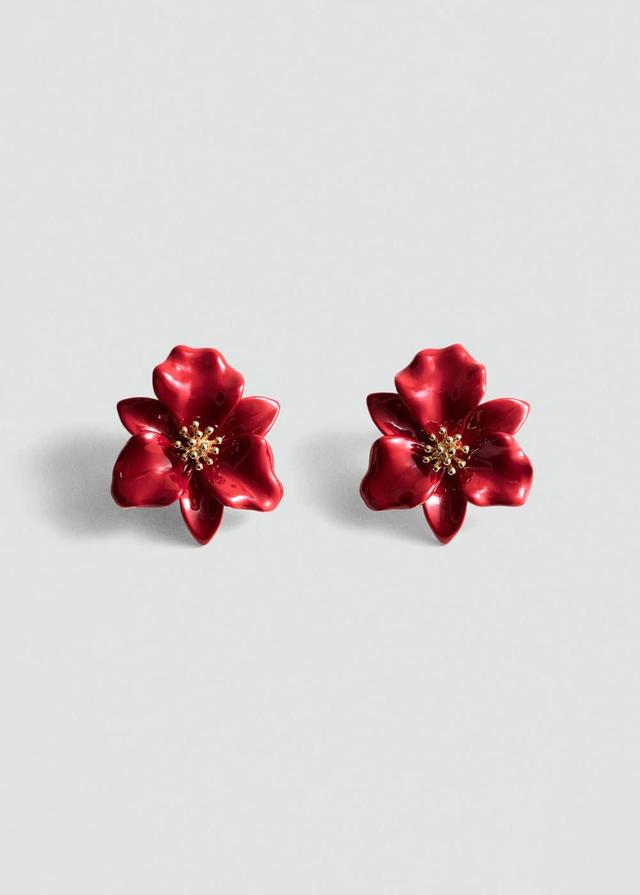 MANGO - Floral earrings - One size - Women Product Image