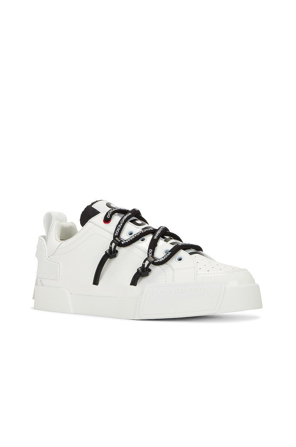 Dolce & Gabbana Sneaker Pelle in White Product Image
