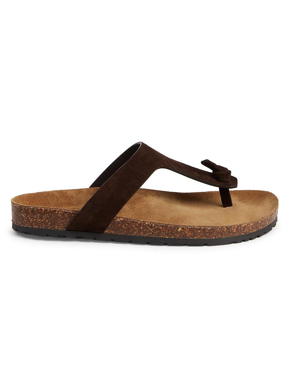 Womens Fabrice Suede T-Strap Cork Sandals Product Image