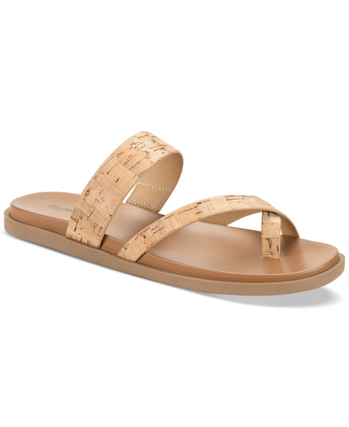 Style & Co Womens Cordeliaa Slip On Strappy Flat Sandals, Created for Macys Product Image