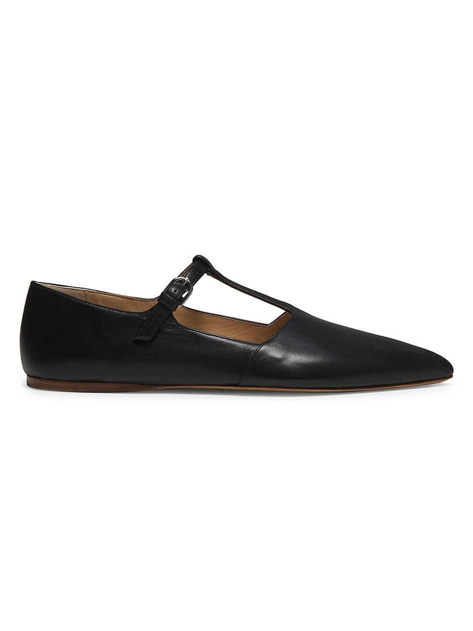 Womens Lola Leather T-Strap Ballerina Flats Product Image