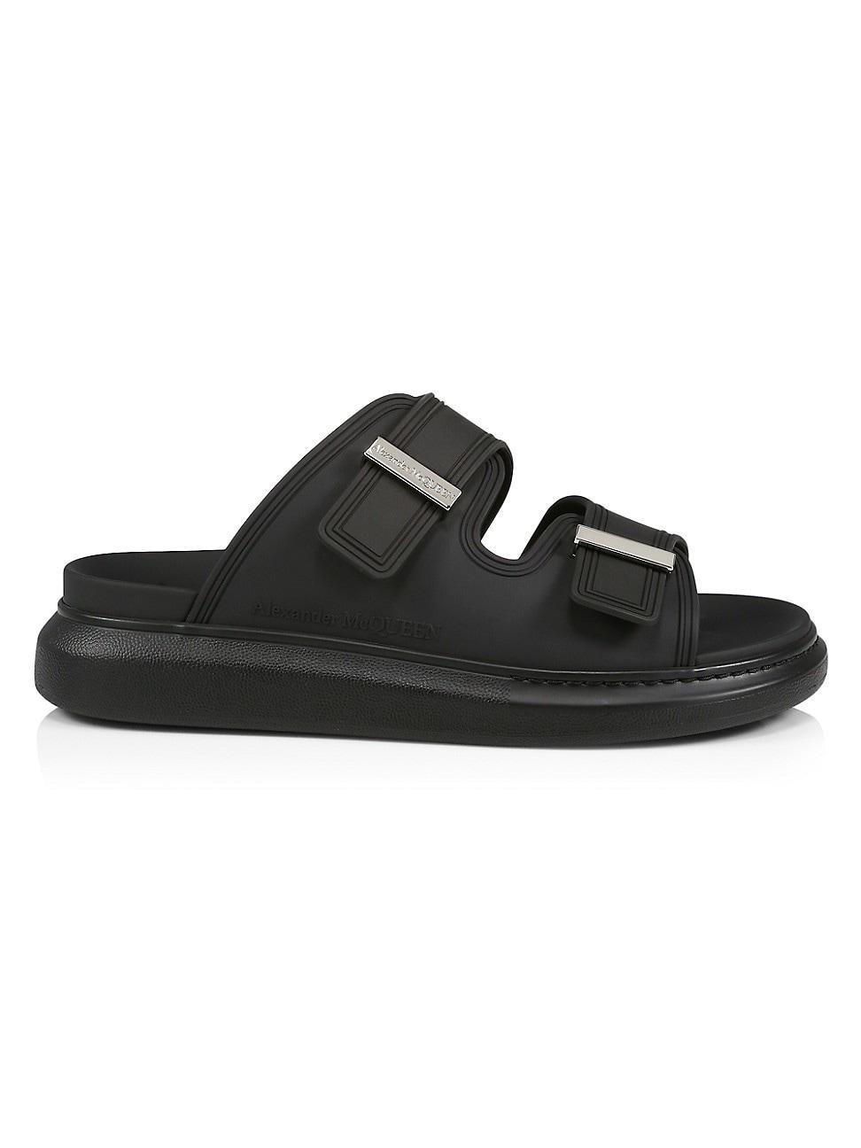 Alexander McQueen Sandal in Black & Silver - Black. Size 41 (also in ). Product Image