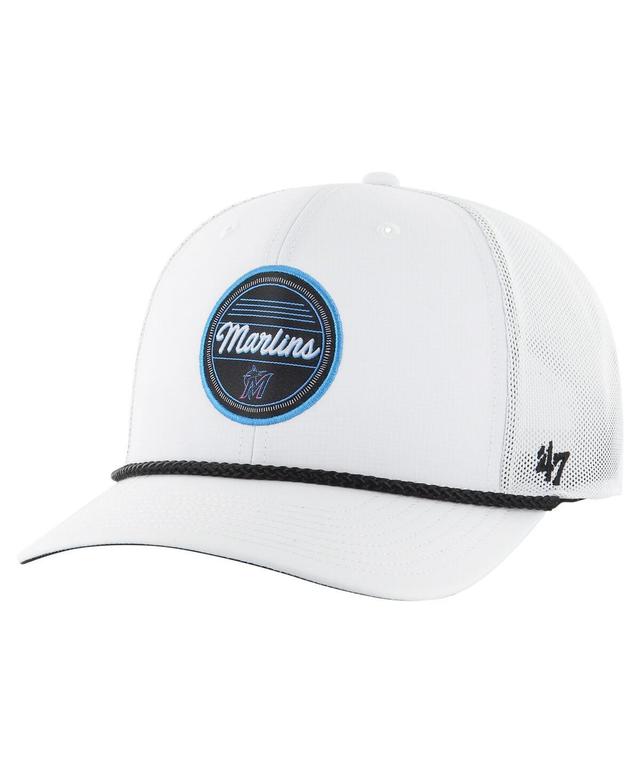 Mens 47 Brand White Miami Marlins Fairway Trucker Adjustable Hat Product Image