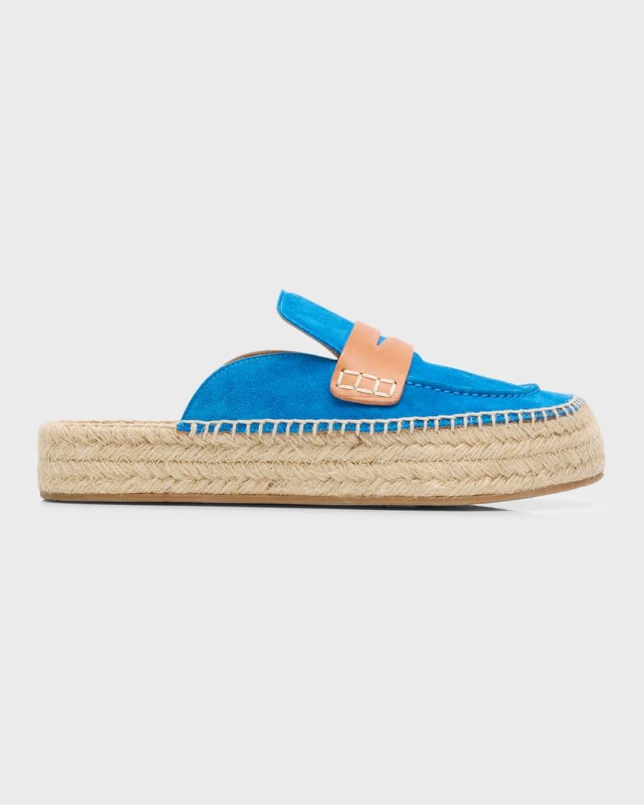 Mens Suede Espadrille Loafers Product Image