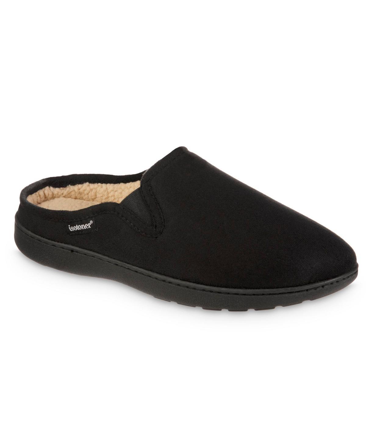 Isotoner Mens Recycled Vincent Hoodback Slippers - Navy Blue L Product Image