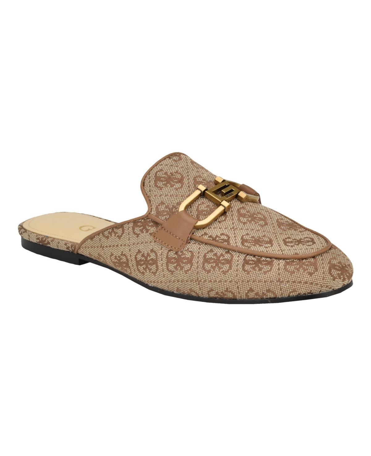 Guess Womens Bommiya Slip On Logo Hardware Mule Loafers Product Image