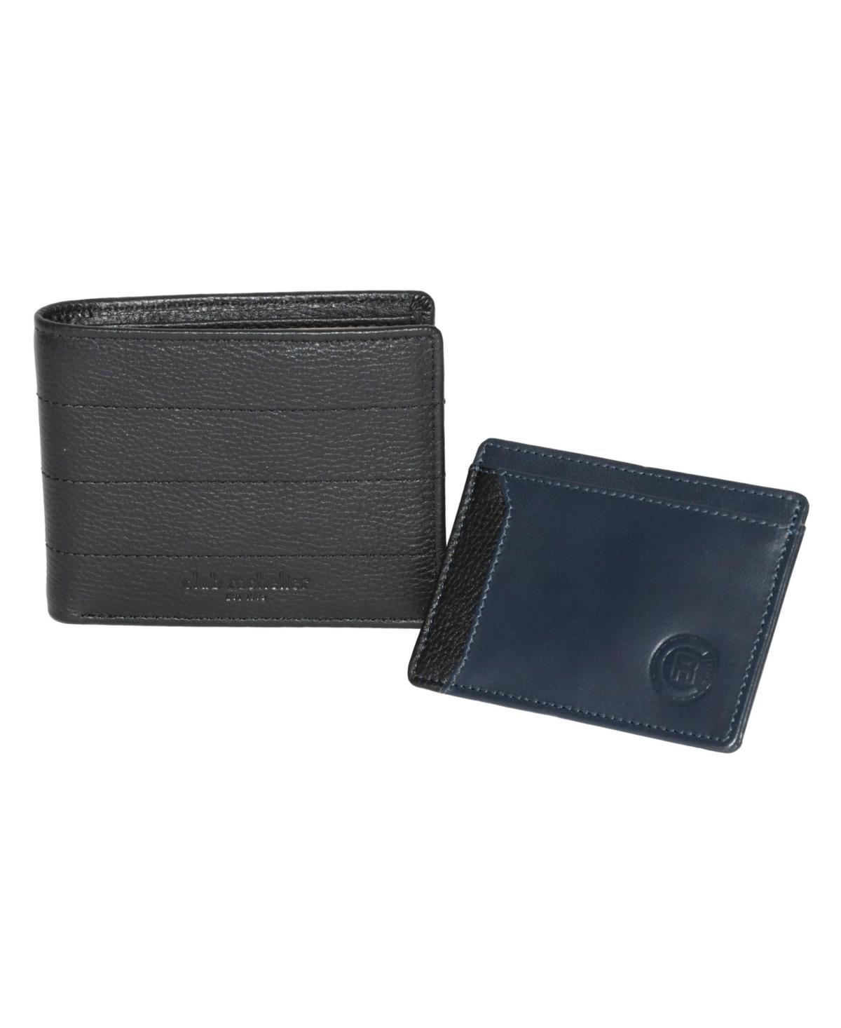 Mens Billfold Wallet with Removable Card Holder - Black/navy Product Image