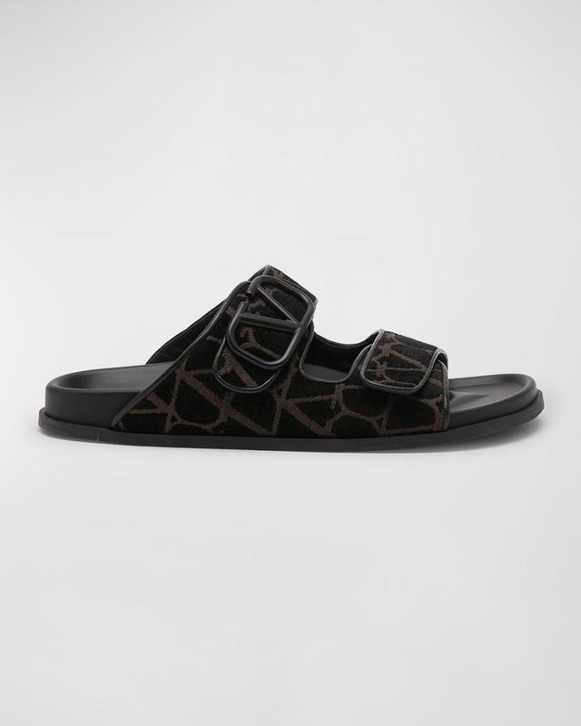 Mens V-Logo Textile Slide Sandals Product Image