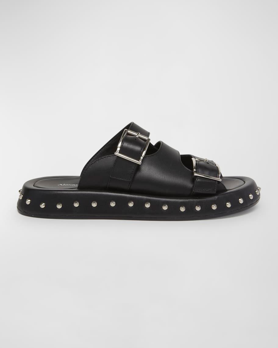 Leather Stud Buckle Slide Sandals product image