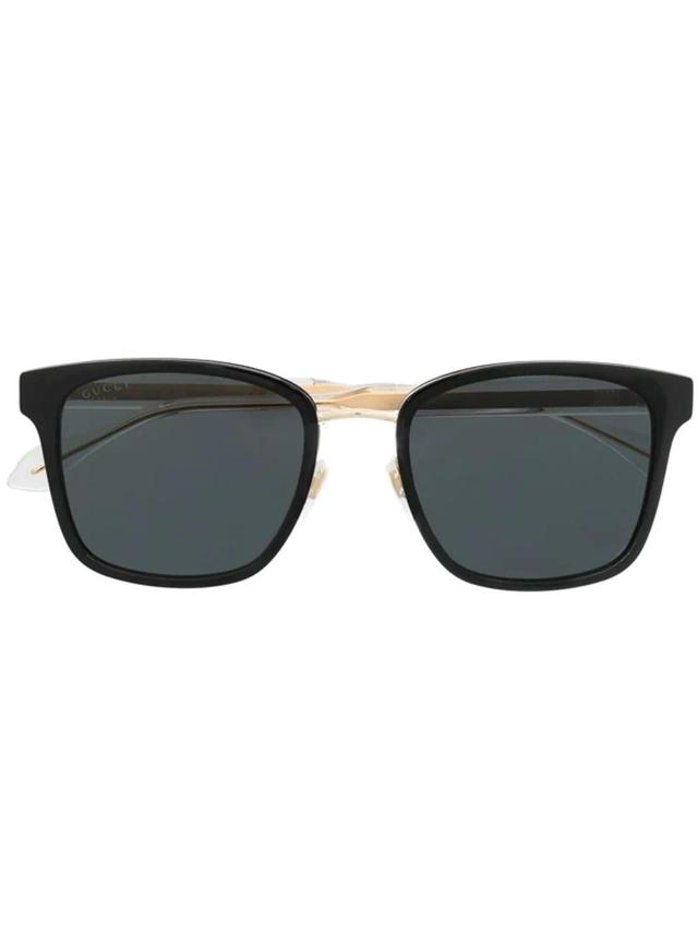 Square Tinted Sunglasses In Black Product Image