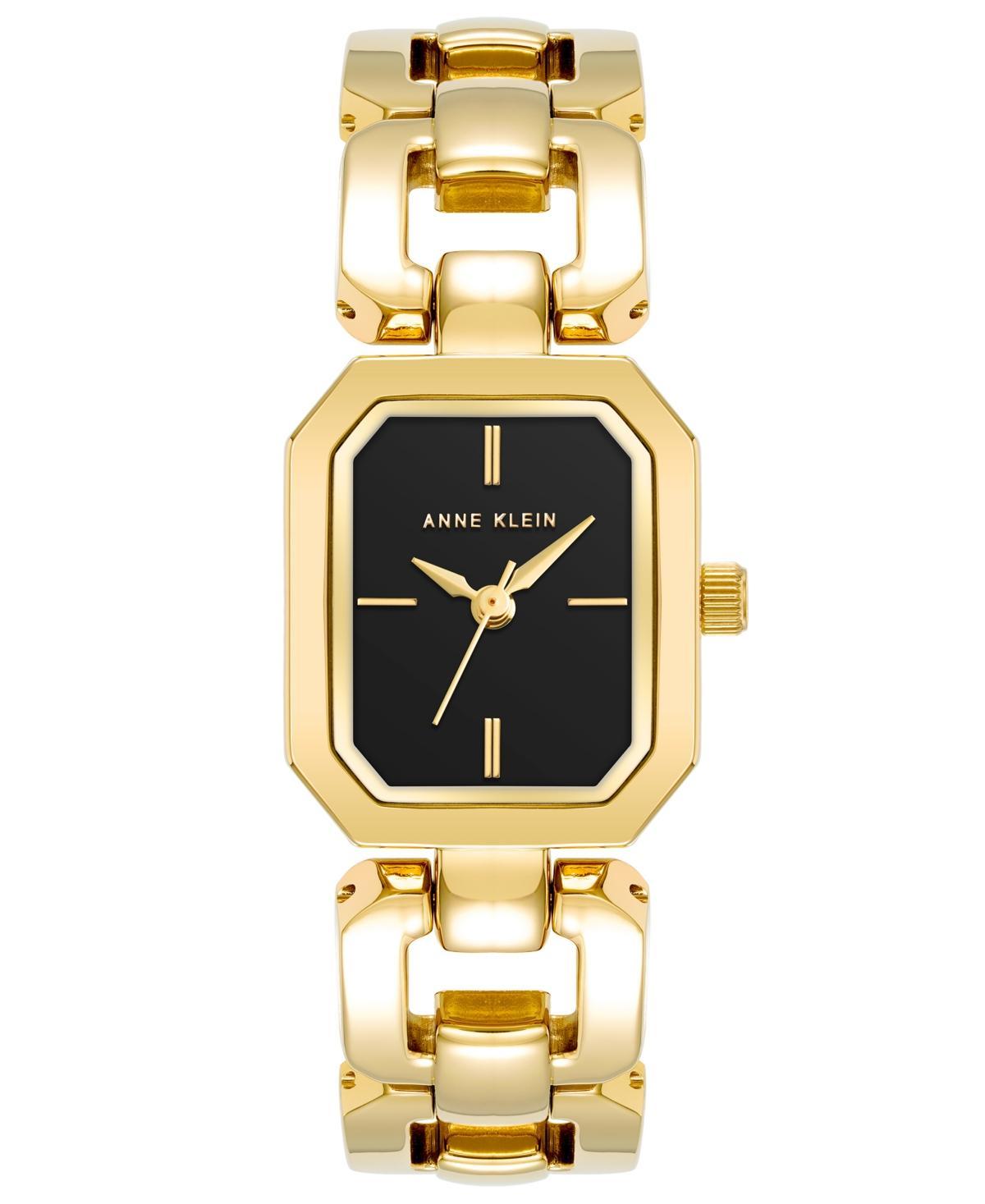 Anne Klein Womens Gold-Tone Alloy Watch 22mm x 38.5mm - Black Product Image