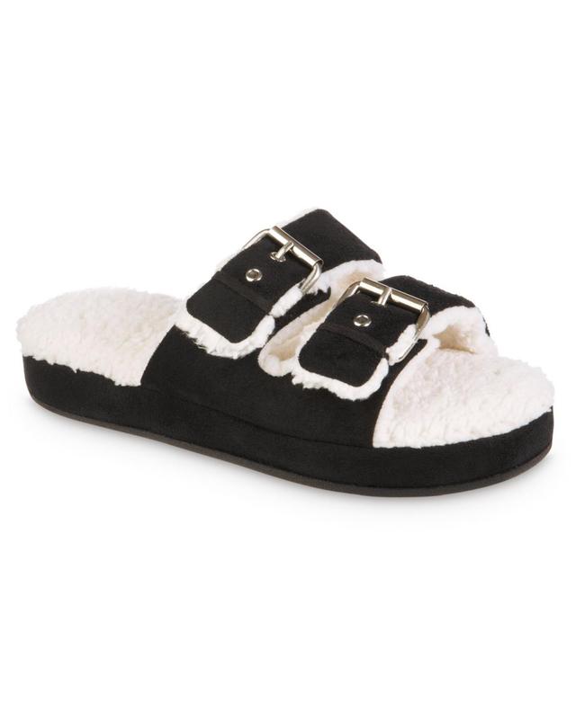 isotoner Memory Foam Microsuede Double Buckle Slide Comfort Womens Slippers Product Image