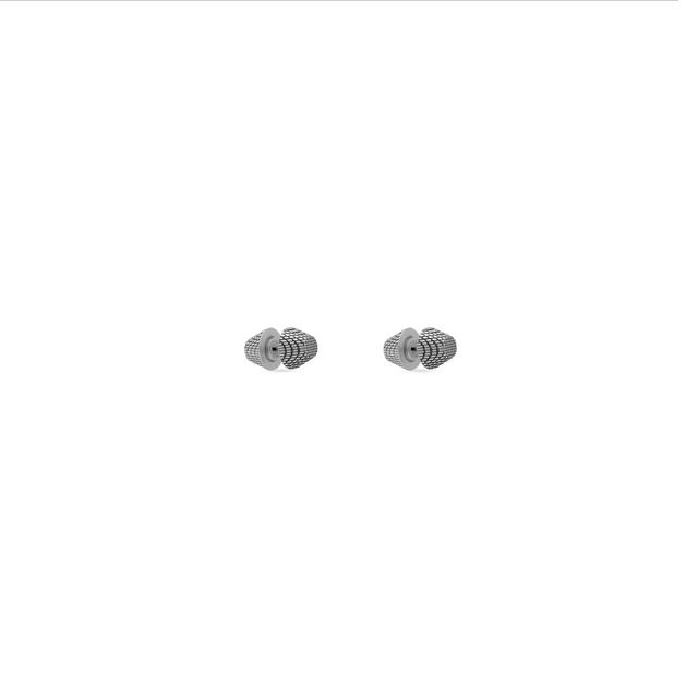 Cagole Stud Earrings  in Antique Silver Product Image