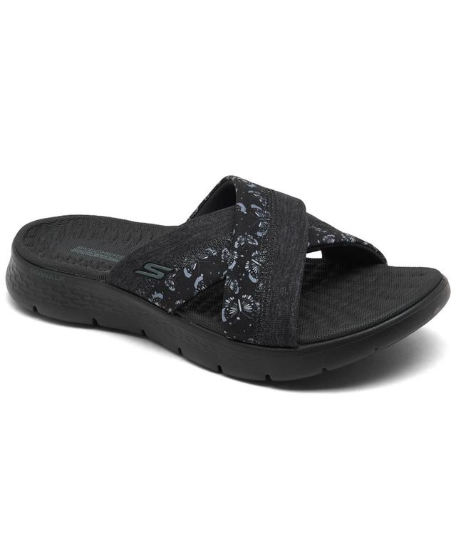 Skechers Womens Go Walk Flex - Impressed Slide Sandals from Finish Line - Black Product Image