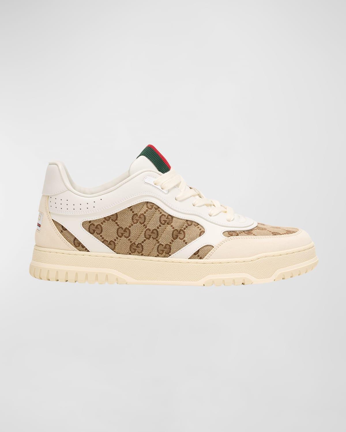 Men's Re-Web GG Supreme Canvas and Leather Sneakers Product Image