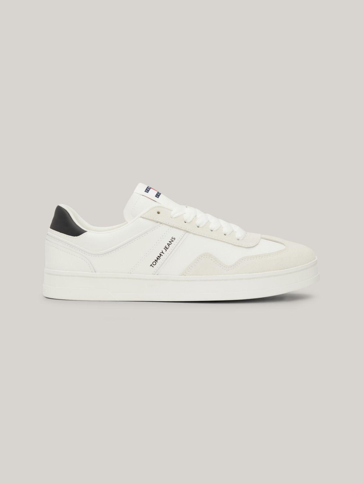 Tommy Hilfiger Men's TJ Suede Panel Cupsole Sneaker - White - US 11 / EU 44 Product Image